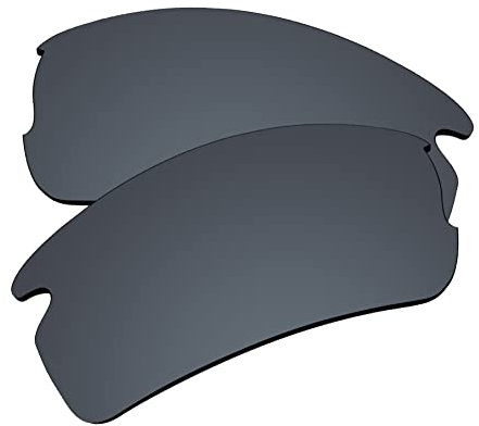 EZReplace Verres de rechange pour lunettes de soleil Oakley Flak 2.0 XL ventilées OO9188 (verres polarisés), Noir miroir, Taille unique
