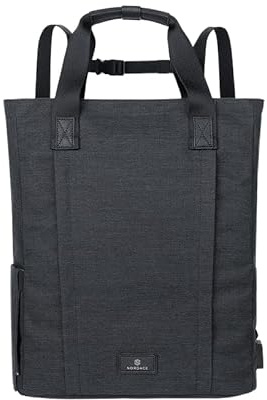 Nordace Siena II Tragetasche Schwarz - konvertierbar Rucksack, laptop tasche, arbeitstasche damen arbeitstasche herren bag school bag tagesrucksack schulrucksack, studenten rucksack tragetasche