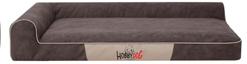 Bjird Hundebett - Hundekorb für kleine mittelgroße & große Hunde - Hundekissen - Hundesofa - Bezug abnehmbar und waschbar - Best - Größe: 80 x 53 x 18 cm [Größe: S] - Braun