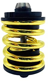 Fahrrad-Stoßdämpfer Für Brompton-Stoßdämpfer Doppellagige Dämpfungsfeder Titanlegierung,Bar Faltradteil Lenkungsdämpfer (Farbe : Gold)