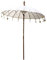 Oriental Galerie Bali Sonnenschirm Balinesischer Schirm Garten Baumwolle Handarbeit ideal für Balkon Dekoschirm 2-teilig ca. 130 Ø cm Variante, 130er Schirme:Creme Weiß