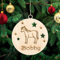 Personalisierte Pony Weihnachtsbaumschmuck mit Pony Name Chihuahua, Holz Baum Ornament, Graviert Haustier Name Weihnachtskugel Geschenkkarte Einsatz für Familie und Freunde
