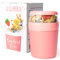 Swkien Joghurtbecher to go - MüSlibecher to go mit Löffel - Müsli to go Becher Auslaufsicherer - 250ML+500ML Joghurt to go Becher - Müslibecher für Joghurt & Müsli - Doppelschicht Müsli Cup Rose