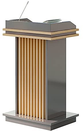DUTIL Bodenstehendes Podium, Rednerpult, Rednerpult for Geschäftskonferenzen/Hörsäle, Rednerpult aus Holz, mit breiter Lesefläche und Ablagefach (Color : B)