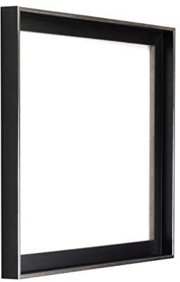 myposterframe Schattenfuge 23 x 32 cm Daphne – zweifarbiger Rahmen für Leinwände und Gemälde – Silberne Zierkante – Echtholz – Hoch- & Querformat möglich – Schwarz-Silber