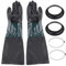 TINGSING 1 Pair Sandblasting Cabinet Gloves 23.6,Blast Protection, with 2 Glove Holders,Safety Work Gloves