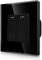 CNBINGO Rocker Button Light Switch 2 Gang 2 Way Glass Light Switch, Modern Tempered Glass Wall Panel with Phosphor Dots, Black