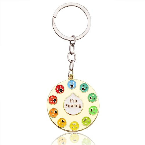Social Battery Pins - My Social Battery Lapel Pin Brooches, Mood Status Brooches & Keyrings Zinc Alloy for 7 Days a Week (Mood Dial Keyring)
