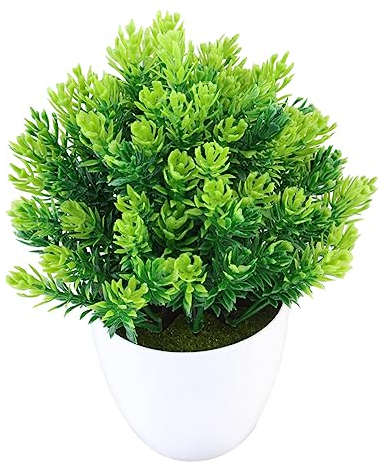 Veemoon Künstlicher Bonsai Baum Für Wohnkultur Faux Grüne Pflanze Aus Kunststoff Künstliche Topfpflanze Für Bücherregal Esstisch Ablagefläche Eingangsbereich