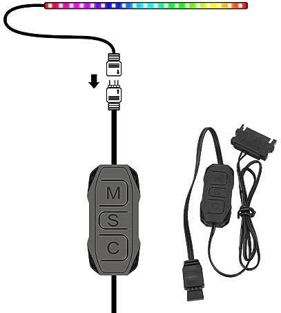 Cuifati ARGB Controller 5V 3Pin zu SATA Power RGB Controller 5V 3Pin RGB Controller Kabel SATA Power Strip Controller