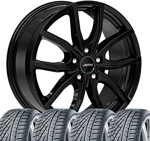 4 Winter Kompletträder 7,5x19 ET 49,5 5x114,3 Schwarz mit 235/50 R19 103V HAN Winter i*cept evo3 X W330A S kompatibel mit Hyundai Tucson
