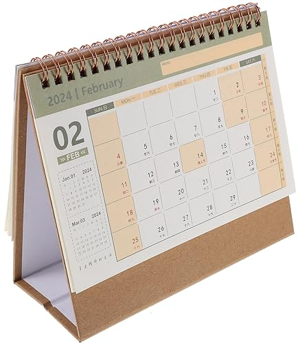 ibasenice 2024 Tabletop Decor Small Desktop Calendar Block Calendar for Desk Standing Desktop Calendar Lollipop Cake Topper Tabletop Easels for Painting Blank Flip Office Blot Paper Counter
