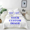ANHOPE Personalisierte Bettwäsche für Familie Paare Freunde Personalisiert Bettbezug & Kissenbezug mit Foto Logo Text Weich Microfaser Moderne Rustikal Blume Blatt Bettbezüge Set mit Reißverschluss