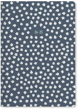 Letts of London Daisies Schülerkalender 2024/2025, A5, Wochenansicht, Blau