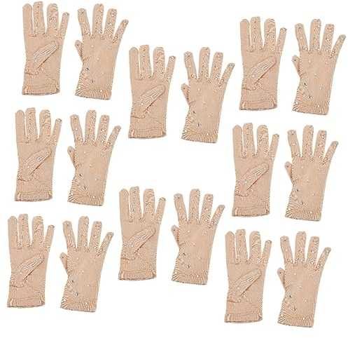 8 Paar heiße Diamant-Handschuhe, nackte Handschuhe, rutschfeste Handschuhe, warme Fäustlinge, rutschfeste Handschuhe, rutschfeste Handschuhe, Mädchen-Handschuhe, Eiskunstlauf, rutschfeste Handschuhe,