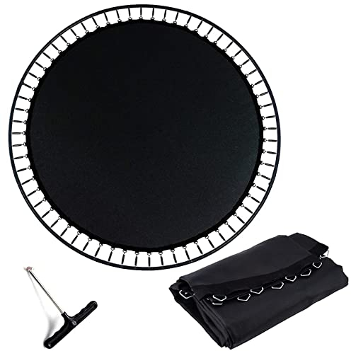 ZGFOZJGC Trampolin-Ersatzmatte 13ft 80 Ringe, Hochelastische Trampolinmatte Ersatz-Sprungpolster, Trampolinmatratzen-Zubehör Ersatzteile Kompatibel mit runden Rahmen, mit Federzieher