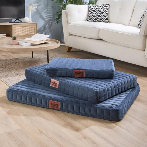 Slumberdown Orthopedic Large Dog Bed - Supportive, Cushioned & Washable Crate Mattress for Dogs & Cats | UK-Made, Joint & Pressure Relief, Edge-to-Edge Support, Navy