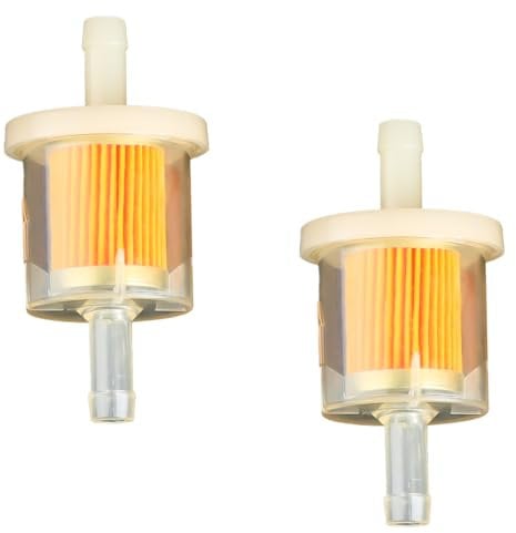 Rumyve 2pcs 1/4 Inline Fuel Filter, Universal Motorcycle Petrol Inline Filter, for 6-8mm Motorbike, Scooter, Motorcycle