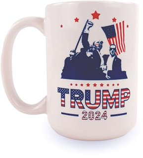 Hogg Trump-Tasse – Assassination Attempt, Keramik-Kaffeetasse, 425 ml, Donald Trump Merchandise, Maga-Tasse, Trump-Artikel, Tassen und Tassen, lustiges Geschenk