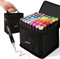 Alcohol Markers Set Alcohol Pens - 49 Colour Dual Tip Marker Set for Adults Kids Art Double Tip Pen Permanent Markers for Drawing Sketching Colouring Graffiti Anime Manga Design with Carrying Case