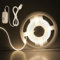 Aclorol Tira de luz LED COB con sensor de movimiento de 3 m, 5 V, luz blanca neutra para escalera con cable USB de 1,5 m de largo, regulable, 960 ledes, cinta de luz de día, noche, siempre encendida,