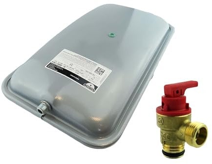 HTS - Glowworm Boiler Expansion Vessel (8L) + Pressure Relief Valve (PRV) 0020020744 801666 178985