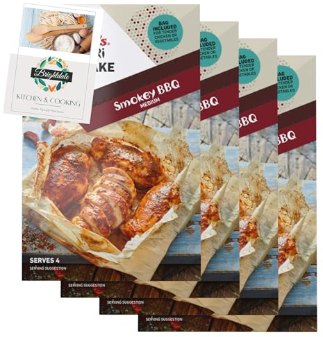 BBQ Seasoning Bundle with Nandos Smokey BBQ Bag N Bake 20g 4 Pack + Brightdale Kitchen Booklet