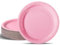 PYAILI Stoviglie per Feste Rosa Chiaro 50 pezzi Piatti di Carta per Feste in 18 CM Piatti Carta Getta Rotondi per Compleanno