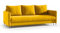 Belissa Sofa mit Schlaffunktion Velours mit Bettkasten 216 x 91 cm grau mit Schlaffunktion 3-Sitzer Sofa für Wohnzimmer mit Schlaffunktion aus Samt (Riviera 41 - gelb)