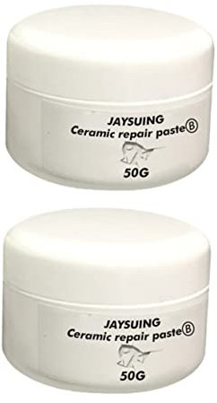 HOMSFOU Keramikfliesen Reparaturset 2 Stück Kleber Härter Epoxidharz Weiß Schnelltrocknend Für Risse Absplitterungen Und Löcher An Keramik Porzellan Acryl Fiberglas