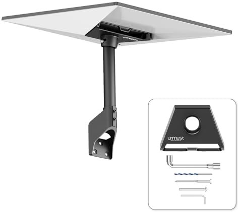 Urmust Starlink Gen 3 Halterung 360°Verstellbarer Starlink Wandhalterung Kompatibel Mit Starlink V3 Standard Dish mit Rohradapter Starlink V3 Pole Adapter Montage Kit für Wandhalterung/Dachhalterung