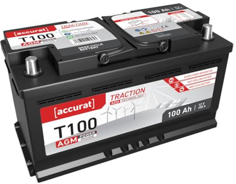 Accurat Traction T100 AGM Batterie 12V 100Ah Versorgungsbatterie