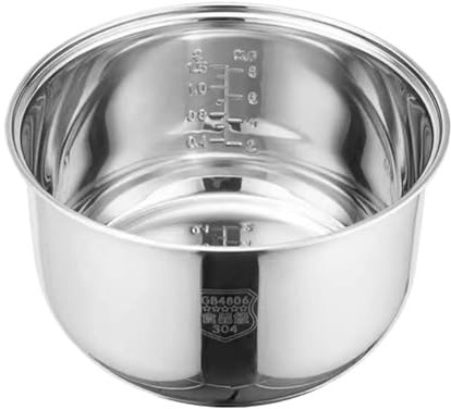 Cuve intérieure for cuiseur à riz, compatible avec le multicuiseur Esperanza EKG011, cuve intérieure de remplacement en acier inoxydable 304 de 4 L, accessoire de cuisson sans revêtement antiadhésif d
