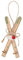 MAGICLULU Weihnachtsschlitten Holzornament Vintage Weihnachtsbaum Dekoration mit Grüner Stern Applikation für Festliche Anlässe Schöner Tisch oder Baumschmuck