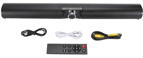 Brilluxa Soundbar, Bluetooth 5.3 Stereo TV Sound Bar Speaker with Subwoofer, 20W Home Theater Audio Bar with RGB Light for PC TV Monitor Laptop Games Console Projector