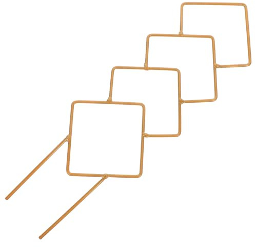 YARNOW Goldener Metall-pflanzenkletterrahmen für Topfpflanzen Stabiles Gartengitter Vielseitige Rankhilfe für Innen Außenbereich Elegantes Quadratisches Design für Pothos und