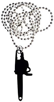 Miniblings chainsaw saw necklace - Handmade costume jewelry I chain with pendant Length: 80cm