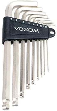 Voxom Werkzeug Sechskantschlüssel-Set WKl5, Silber, 1.5/2/2.5/3/4/5/6/8/10 mm, 717000063