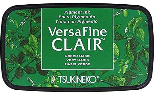Tsukineko Oasis Versafine Clair Tinte Pad, synthetischen Material, grün, 5,6 x 9,7 x 2,3 cm, Matrial, 5.6 x 9.7 x 2.3 cm