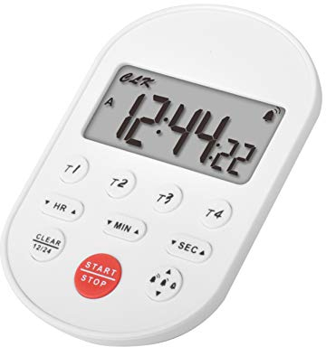 Compteur de compte à rebours numérique de table Runleader,compte à rebours,alarmes fortes,batterie remplaçable pour laboratoire,réunion de classe de cours de remise en forme,travail(blanc-207)
