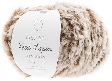 Rico Petit Lapin (07), rehbraun, Wolle Felloptik, Flauschwolle, Fellgarn Fellwolle