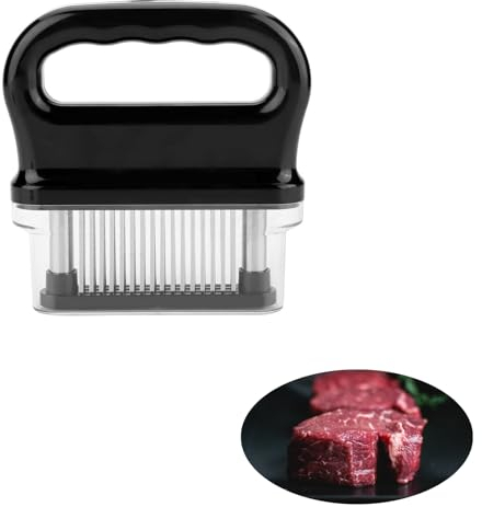 DEWIN Tenderizer Tool, Meat Tenderizer 48 Ultra Sharp Needle Blade Tenderizer Stainless Steel for Tenderizing Steaks/Beef/Chicken/Pork, Dishwasher-Safe