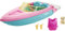 Barbie Boat with Puppy and Themed Accessories, Fits 3 Dolls, Floats in Water, Great Gift for 3 to 7 Year Olds, GRG29