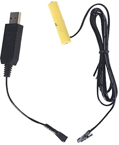 KERDEJAR AAA 1.5V Battery Eliminator,USB Power Supply Replace 1pc 1.5V Batteries,Battery Eliminate Cable for Clock Toys Holiday Lights Fan LED(Detachable)