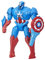 Marvel Hasbro Avengers Mech Strike Monster Hunters Hunter Suit Captain America Toy Age 4+, 20-cm-scale Deluxe Figure, Ages 4 and Up, Multicolor,F5072