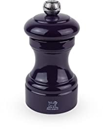 PEUGEOT - Moulin à Poivre Bistro 10 cm - Réglage Classique - En Bois Labellisé PEFC - Fabrication Française - Coloris Laqué Aubergine