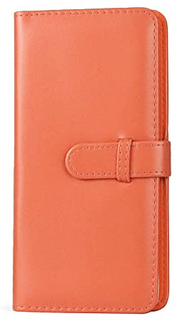 HIYQIN Album for Instax Square Photo, Mini Photo Album for Fujifilm Instax Square SQ1/SQ20/SQ10/SQ6/Instax SP-3 Mobile Printer, 80 Pockets Photo Album Book - Orange