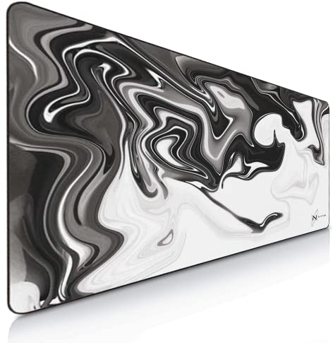 NYFTER - Premium 3XL Gaming Mauspad XXXL Nyfpad 1200x600mm Mousepad im Liquid Design Wellenfrei mit extra vernähten Kanten und starker Gleitfähigkeit