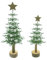 FRANK FLECHTWAREN Tanne Goldstern, 2er Set, Holz, Maße: Höhe 25 cm, 33 cm, Weihnachten, Advent, Deko
