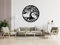 VAILLA ® Baum des Lebens Wanddeko, Wandbild aus Holz, Wand deko in Schwarz Gold, Home Wall Art Dekoration, Wandaufkleber 3D, Moderne Deko, Bilder für Zuhause Büro Schlafzimmer, Wohnzimmer (Baum 5)